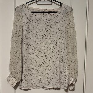 Chic Cream Polka Dot Women's Blouse